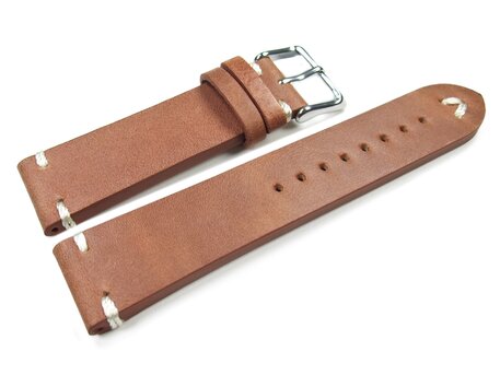 Bracelet Montre En Cuir Marron Souple - Plusieurs Largeurs 20 à 28 Mm - Unisexe - Neuf Avec étiquettes