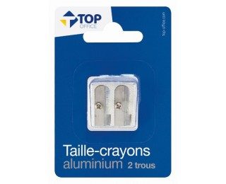 Taille-crayon métal – TOP OFFICE – 2 trous – Sans réservoir