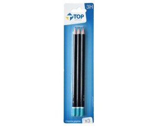 3 crayons graphite 3H – TOP OFFICE