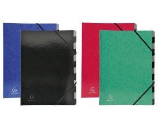 Trieur iderama – EXACOMPTA – 12 compartiments – Coloris aléatoires