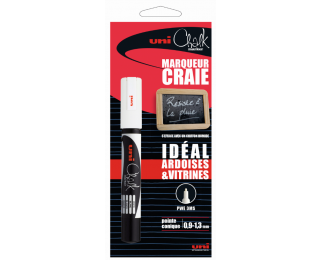 Marqueur craie blanche – UNI CHALK – Point fine