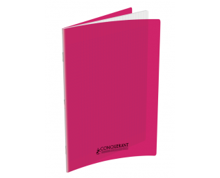 Cahier 24×32 cm – CONQUERANT – 96 Pages – Grands carreaux – Rose