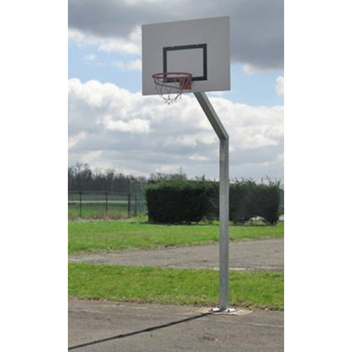 Panier de basket galvanisé 2.60m à sceller déport 1.20m / Rectangulaire