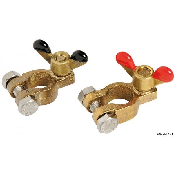 Paire de cosses Osculati en bronze pour batteries