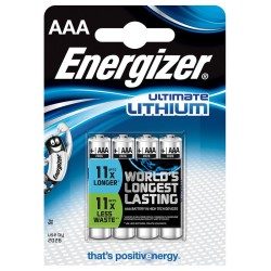 LOT DE 4 PILES ENERGIZER AAA-LR3 LITHIUM ENERGIZER