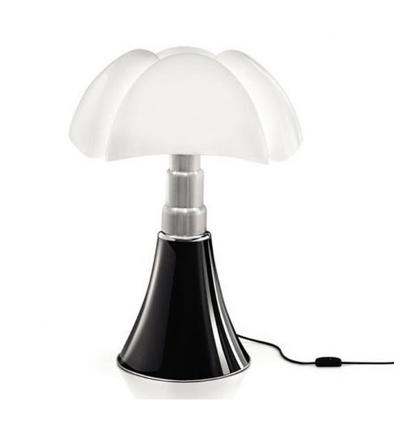 Lampe design Pipistrello noir, ampoule LED integrée dimmable, H.50-62cm
