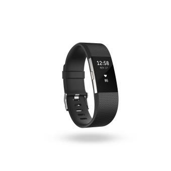 Coach de vie Fitbit Charge 2 Noir et Argent Taille S