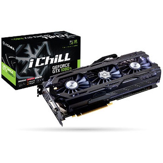 Inno3D GeForce GTX 1080 Ti iChiLL X4 Ultra – 11 Go GeForce GTX 1080 Ti, 1607 MHz, PCI-Express 16x, 11 Go, 11 400 MHz