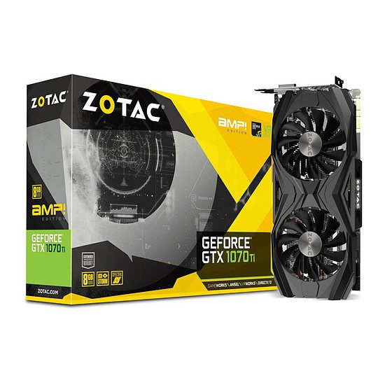 Zotac GeForce GTX 1070 Ti AMP Edition – 8 Go GeForce GTX 1070 Ti, 1607 MHz, PCI-Express 16x, 8 Go, 8008 MHz