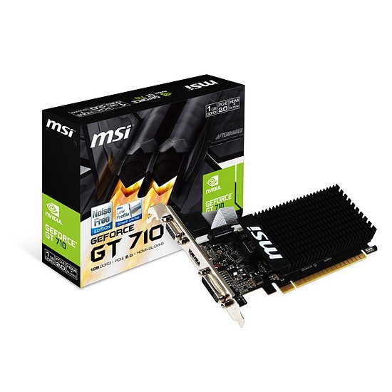 MSI GeForce GT 710 – 1 Go GeForce GT 710, 954 MHz, PCI-Express 16x, 1 Go, 1600 MHz