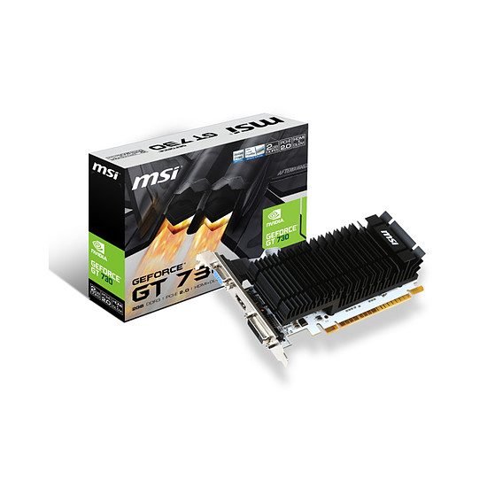 MSI GeForce GT 730 – 2 Go GeForce GT 730, 902 MHz, PCI-Express 16x, 2 Go, 1600 MHz