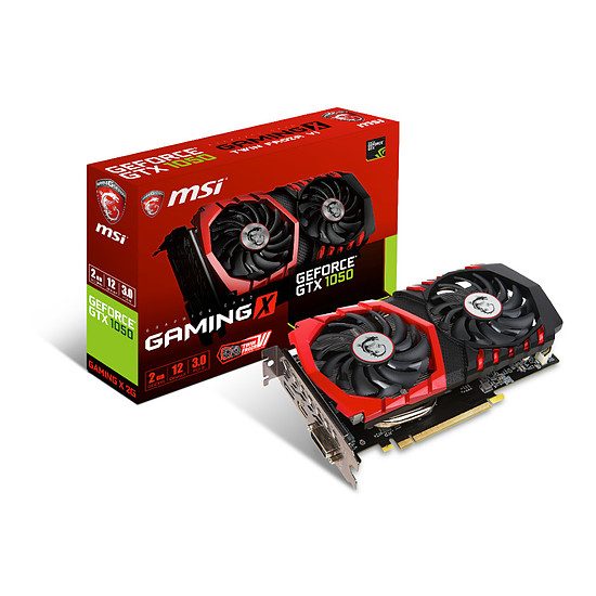 MSI GeForce GTX 1050 Gaming X – 2 Go GeForce GTX 1050, 1417 MHz (1442 MHz Mode OC), PCI-Express 16x, 2 Go, 7008 MHz (7108 MHz Mode