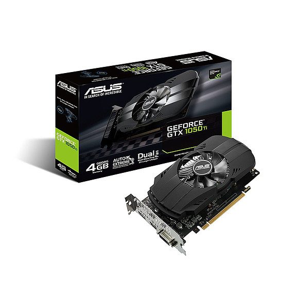 Asus Phoenix GeForce GTX 1050 Ti – 4 Go GeForce GTX 1050 Ti, 1290 MHz, PCI-Express 16x, 4 Go, 7008 MHz