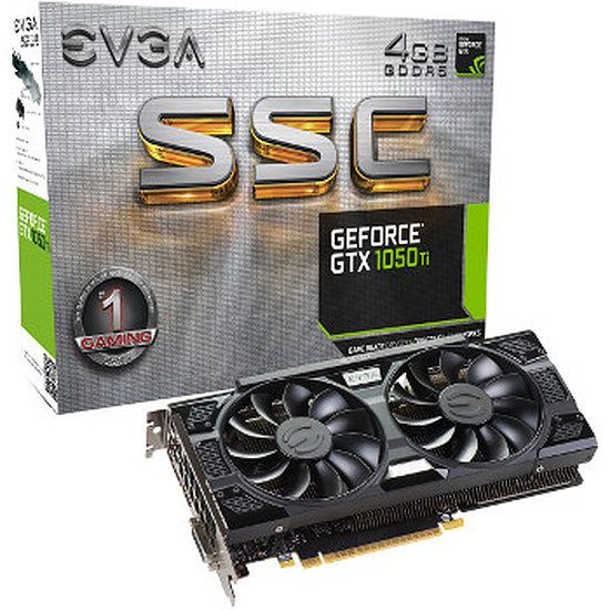 EVGA GeForce GTX 1050 Ti SSC Gaming – 4 Go GeForce GTX 1050 Ti, 1366 Mhz, PCI-Express 16x, 4 Go, 7008 Mhz