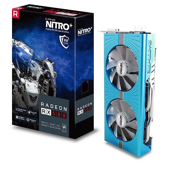 Sapphire Radeon RX 580 Nitro+ Special Edition – 8 Go Radeon RX 580, PCI-Express 16x, 8 Go, 8400 Mhz