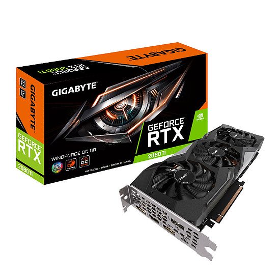 Gigabyte GeForce RTX 2080 Ti WindForce OC – 11 Go GeForce RTX 2080 Ti, 11 Go