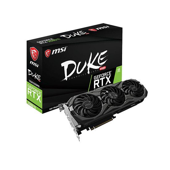 MSI GeForce RTX 2080 Ti Duke OC – 11 Go GDDR6 GeForce RTX 2080 Ti, 1350 MHz, PCI-Express 16x, 11 Go