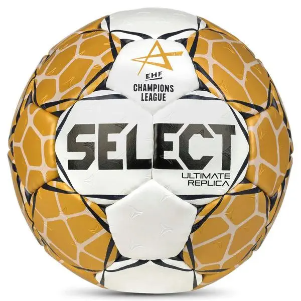 Ballon de Handball Select Ultimate Réplica EHF Champions League V23 T2  Blanc / OR