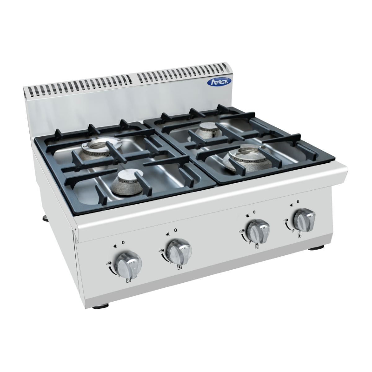 Piano de Cuisson Gaz Professionnel Série 700 – 4 feux à poser – Atosa