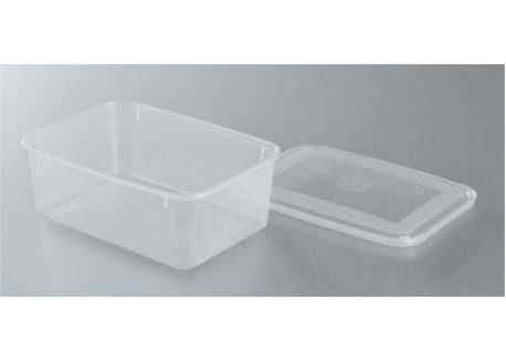 Barquette plastique CRISTAL BOX avec couvercle par 50