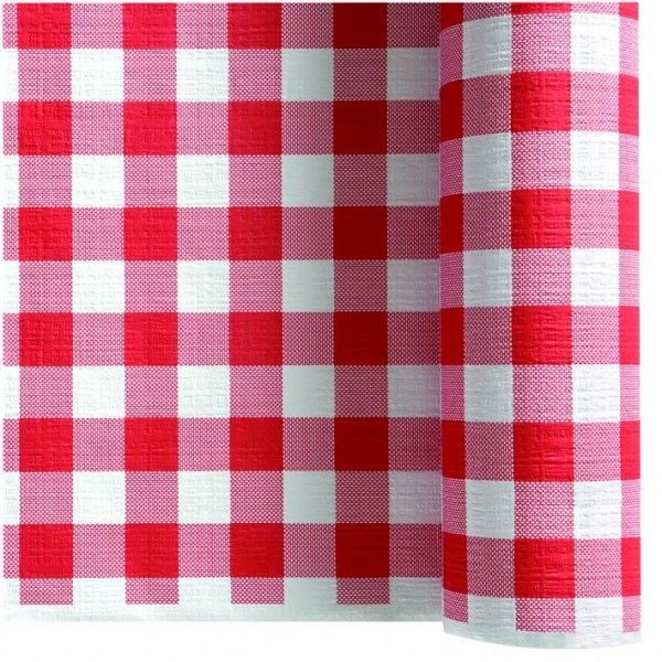 Rouleau nappe CELINE ROUGE ( Vichy rouge ) 1.2 X 25 M