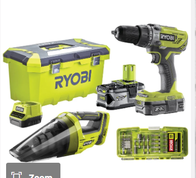 Kit 2 outils sans fil RYOBI R18pd3-242vta55 4 Ah