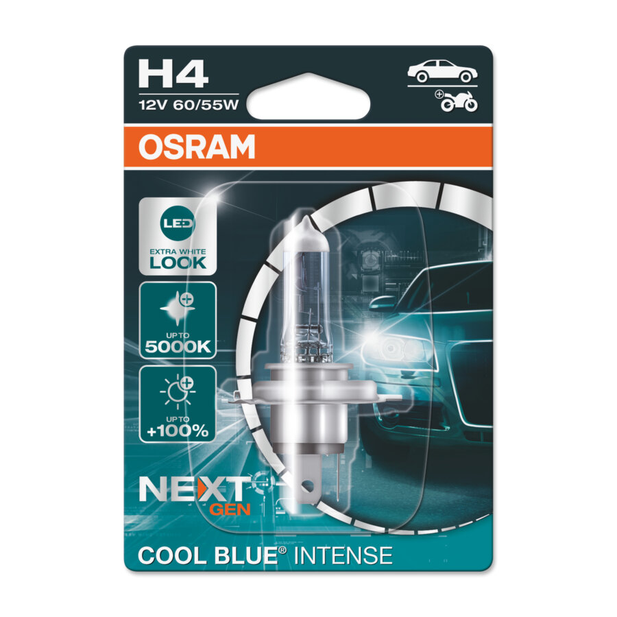 1 Ampoule OSRAM H4 Cool Blue® Intense NextGeneration 12V