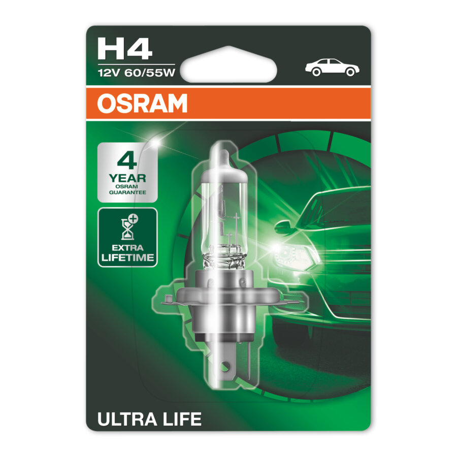 1 Ampoule OSRAM H4 Ultralife 12V
