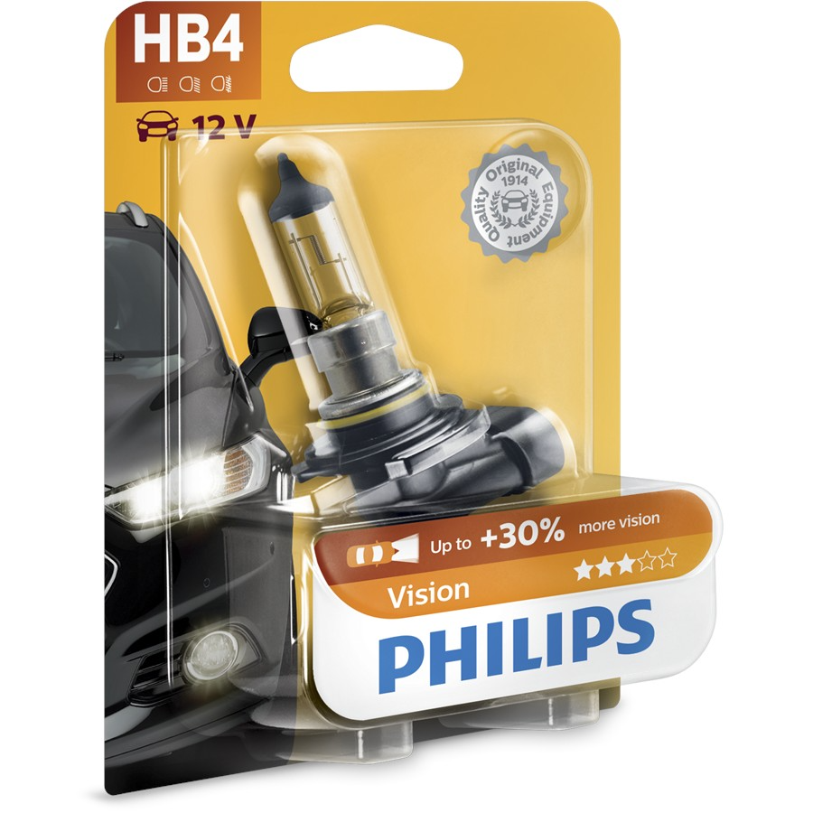 1 Ampoule PHILIPS H4 Vision 60/55 W 12 V