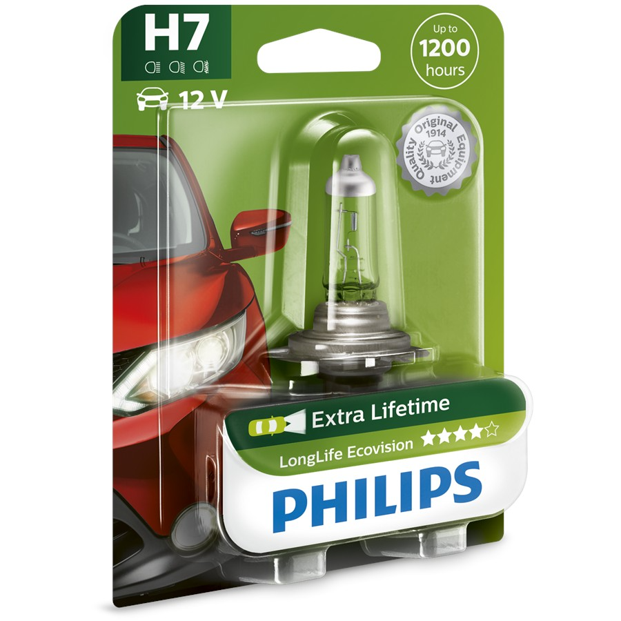 1 Ampoule PHILIPS H7 LongLife Ecovision 55 W 12 V