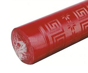 Rouleau nappe papier damassé Rouge