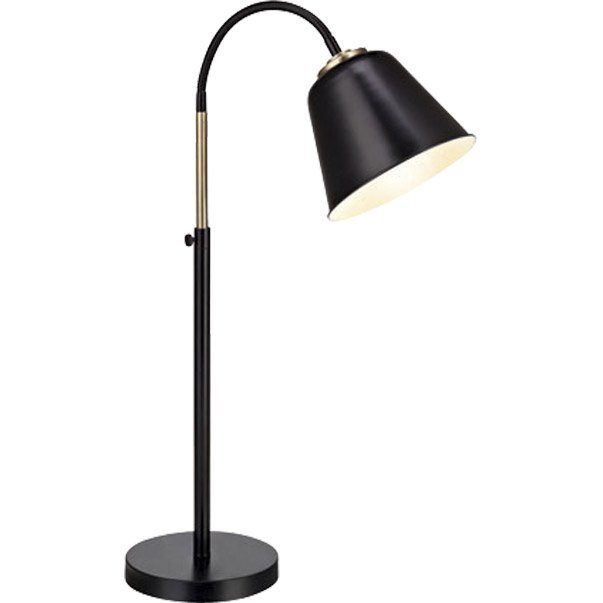 Lampe de bureau, e27 à poser noir Kolding