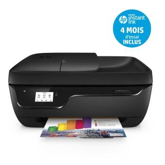 Imprimante multifonctions HP OfficeJet 3833 Wifi Noire (Éligible Instant Ink – 4 mois d’essai inclus)