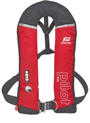 Gilet gonflable Plastimo Pilot 275N hydrostatique rouge + harnais
