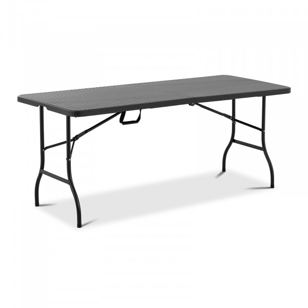 Table pliante – 1 830 x 750 x 740 mm – Royal Catering – 150 kg – Intérieur/extérieur – Noire