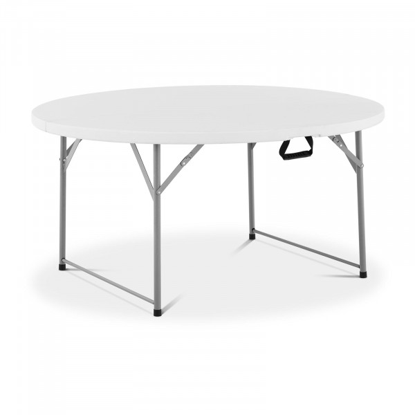 Table pliante – Ø 1 500 x 740 mm – Royal Catering – 150 kg – Intérieur/extérieur – Blanche