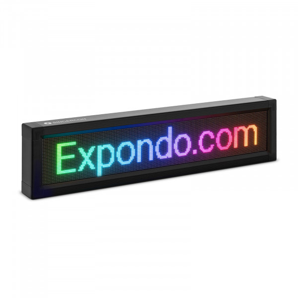 Panneau publicitaire LED – 192 x 32 LED couleur – 105 x 25 cm – Programmable via iOS et Android