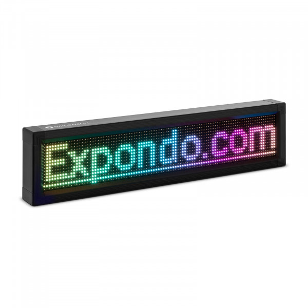 Panneau publicitaire LED – 96 x 16 LED couleur – 105 x 25 cm – Programmable via iOS/Android