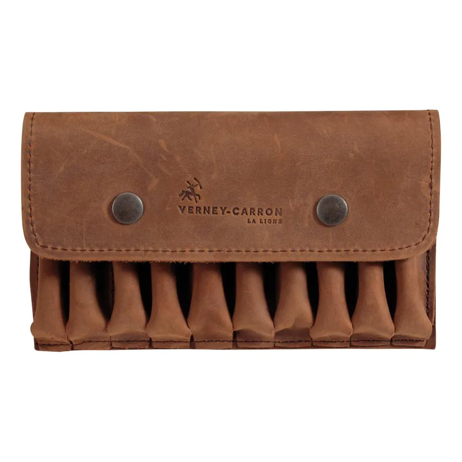 POCHETTE BALLES RAYEES CUIR BUFFLE