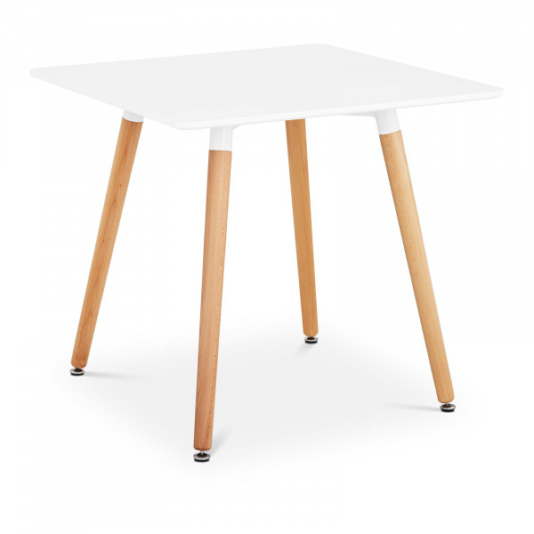 Table – Plateau carré – 80 x 80 cm – Coloris blanc