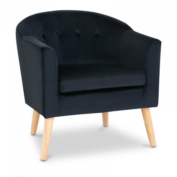Chaise en tissu – 180 kg max. – Surface d’assise de 49 x 53 cm – Coloris noir