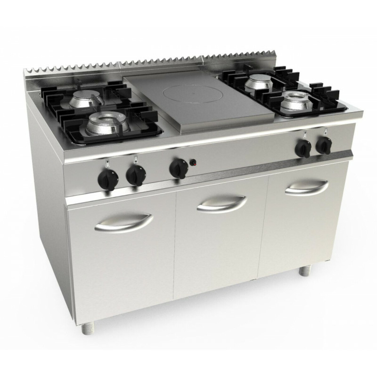Plaque Coup de Feu 3.5kW + Feux Gaz : 2×45+2×7.5 KW