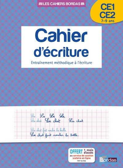 CAHIER D’ECRITURE CE1/CE2