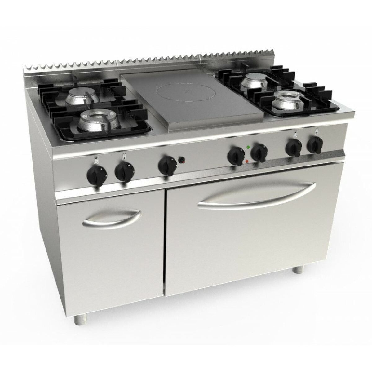 Plaque Coup de Feu 3.5KW + Feux Gaz : 2X4.5+2X7.5KW