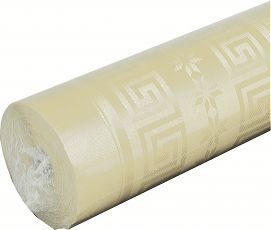 Rouleau nappe papier damassé Vanille