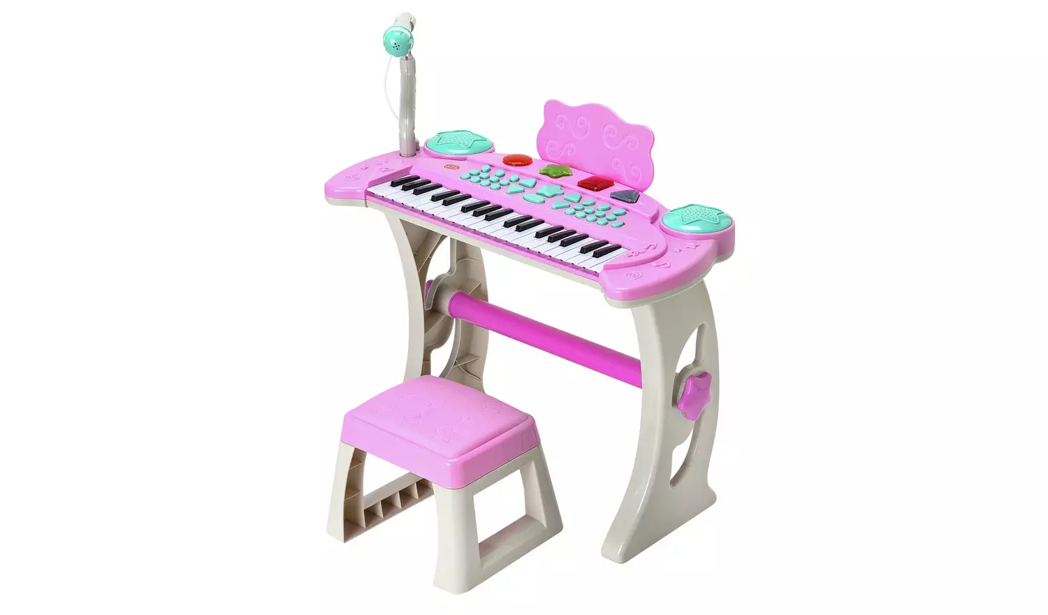 Chad Valley Keyboard Stand and Stool – Pink