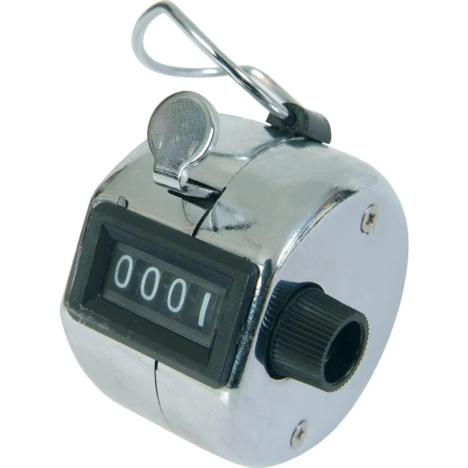 COMPTEUR MANUEL CHROME 4 CHIFFRES