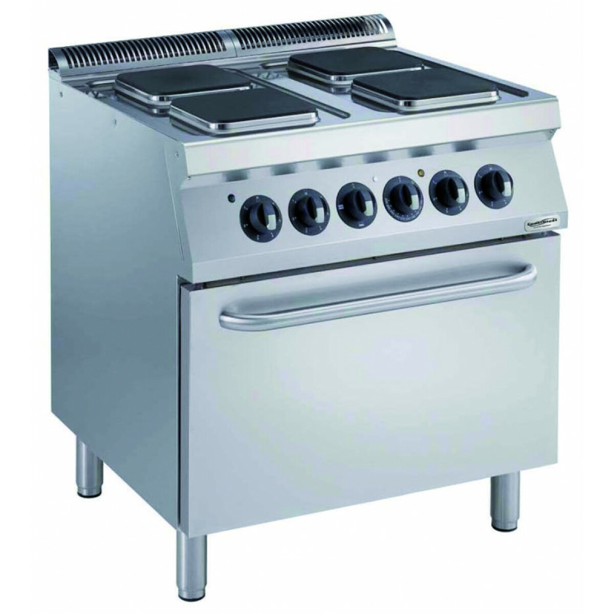 Cuisinière Électrique Pro 700 4 Plaques Carrées et Four Électrique 6 kW – Combisteel