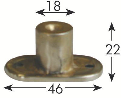 Serrure de porte verre Stremler : Boîte à roulement pour penture haute – Laiton poli