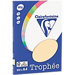 Papier Clairefontaine A4 80 g/m² Chamois Trophee – 100 feuilles/Paquet